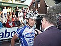Daags na de Tour: Boxmeer<br />maandag 26 juli 2004<br />Servais voor de start in Boxmeer<br /><br />FOTO: Majeur Boxmeer