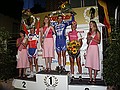Daags na de Tour: Boxmeer<br />maandag 26 juli 2004<br />Het podium in Boxmeer (1: Knaven, 2: Voeckler, 3: Zabel)<br /><br />FOTO: Majeur Boxmeer