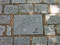 13 juni 2004<br />de steen van servais in de Espace C. Crupelandt in de straat voor de Velodrme