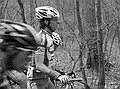 Parijs - Roubaix<br />11 april 2004<br />Servais met pech in het bos van Wallers <br /><br />FOTO: Michel Wortman