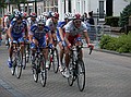 Ster Elektrotoer 2004<br />5e etappe Sittard - Schijndel<br /><br />Servais in het peloton tijdens de plaatselijke rondjes in Schijndel