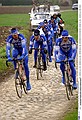 Verkenning parcours Parijs - Roubaix<br />9 april 2004<br /><br />Foto: Tim de Waele - ISO SPORT