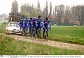 Verkenning parcours Parijs - Roubaix<br />9 april 2004<br /><br />Foto: Tim de Waele - ISO SPORT