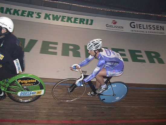 Derny Kerstprijs <br />22 december 2004<br />Velodrome Amsterdam<br /><br />Foto: Marcel Koch