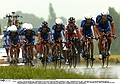 CYCLING : TOUR DE FRANCE 2004 TEAM EQUIPE PLOEG QUICK-STEP DAVITAMON / BOONEN Tom ( BEL ) / VIRENQUE Richard ( FRA ) / BETTINI Paolo ( ITA ) MOUNTAIN JERSEY MAILLOT MONTAGNE BOLLETJESTRUI BERGTRUI / DUFAUX Laurent ( SUI ) / MERCADO Juan-Miguel ( ESP ) / BRAMATI Davide ( ITA ) / ZANINI Stefano ( ITA ) / KNAVEN Servais ( NED ) / ROGERS Michael ( AUS )STAGE ETAPE RIT 4 : CAMBRAI - ARRASTEAM TIME TRIAL / CONTRE LA MONTRE PAR EQUIPE / PLOEGENTIJDRITRONDE VAN FRANKRIJK