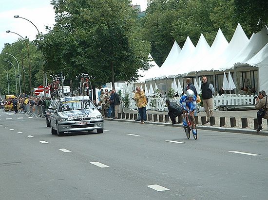 Tour de France<br />3 juli 2004<br />De Proloog - Luik<br />Foto: Kurt Breugelmans