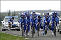 Tour de France<br />vrijdag 1 juli 2005<br />De Quick-Step ploeg tijdens de verkenning van het parcours van de proloog