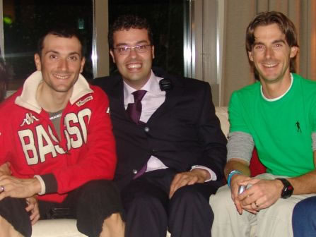 Foto: Hessel Visser<br /><br />Ivan Basso, organisator Andr Hartman en Servais