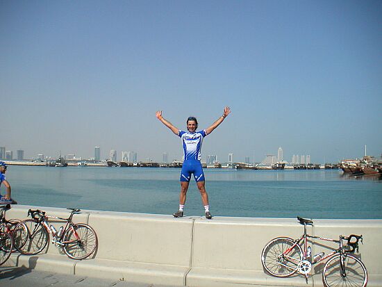 Ronde van Qatar: voorbereiding<br />zondag 30 januari 2005<br />training