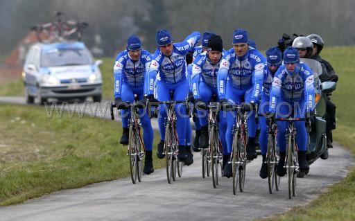 Verkenning parcours Omloop Het Volk<br />22 februari 2005<br /><br />FOTO: COR VOS