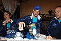 Cycling : Tour Qatar 2006 / GP DohaKNAVEN Servais ( Ned ) / Tom BOONEN ( Bel ) / VAN IMPE Kevin ( Bel ) / ChampagneDoha Corniche - Doha Corniche ( 108 km )International Doha Grand Prix