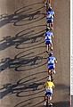 Cycling : Tour Qatar 2006 / Stage 4BOONEN Tom ( Bel ) Yellow Jersey / DE JONGH Steven ( Ned ) / CRETSKENS Wilfried ( Bel ) / KNAVEN Servais ( Ned )  / Illustratie / Peleton Peloton / Landscape Paysage Landschap Sky Ciel Lucht Shadow Hombre Schaduw Al Zubarah - Qatar Olympic Committee ( 144 km )Etape Rit