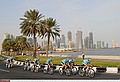 Cycling : 8th Tour of Qatar / Stage 1Team Milram (Ger) / KNAVEN Servais (NED) / FORSTER Robert (GER) / FOTHEN Thomas (GER) / GAJEK Artur (GER) / ROELS Dominik (GER) / SCHRODER Bj?rn (GER) / TERPSTRA Niki (NED) / WROLICH Peter (AUT) / Illustration Illustratie / Doha City Ville Stad / Landscape Paysage Landschap /Team Time Trial / Contre la Montre par Equipe / Ploegentijdrit / &copy;Tim De Waele