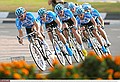 Cycling : 8th Tour of Qatar / Stage 1Team Milram (Ger) / KNAVEN Servais (NED) / FORSTER Robert (GER) / FOTHEN Thomas (GER) / GAJEK Artur (GER) / ROELS Dominik (GER) / SCHRODER Bj?rn (GER) / TERPSTRA Niki (NED) / WROLICH Peter (AUT) / Team Time Trial / Contre la Montre par Equipe / Ploegentijdrit / &copy;Tim De Waele